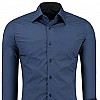 Herren-Hemd – Slim Fit – bügelfrei / bügelleicht – Ideal für Anzug, Freizeit, Business, Hochzeit – viele verschiedene Farben – Langarm Hemden mit Kontrast fü