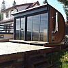 Gartensauna HORISONT M 4 Outdoorsauna Saunahaus mit Ruhe Raum Offen 