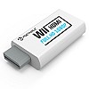 Wii zu HDMI Adapter Konsolen Adapter ,PORTHOLIC Wii Converter HDMI mit Audio über HDMI und extra 3,5mm Buchse für Audioausgang für TV Monitor Beamer Fernsehe