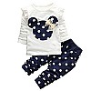 iEFiEL Baby Mädchen Kleidung Set Top Langarm Shirt + Pants Bekleidungsset Outfits (80 (Herstellernummer:80), Marineblau)