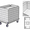 Rollwagen mit Federboden, Wäschewagen (Transportwagen) für Wäschelogistik.