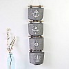Starsglowing 4er Set Hängeorganizer Utensilientasche Wand Aufbewahrungstasche Hängetasche Aufbewahrungsbeutel (Grau)
